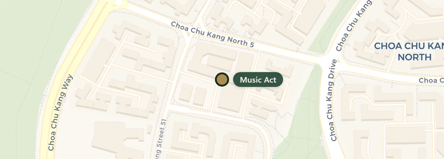 Map showing Choa Chu Kang