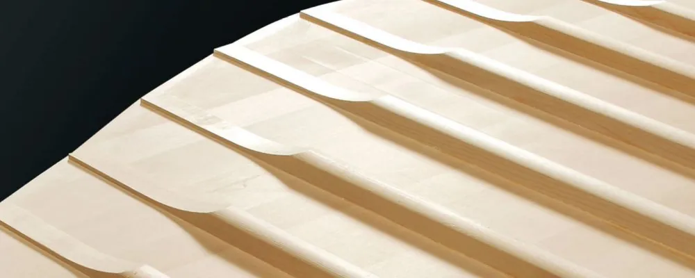 The soundboard and strings inside a Yamaha piano